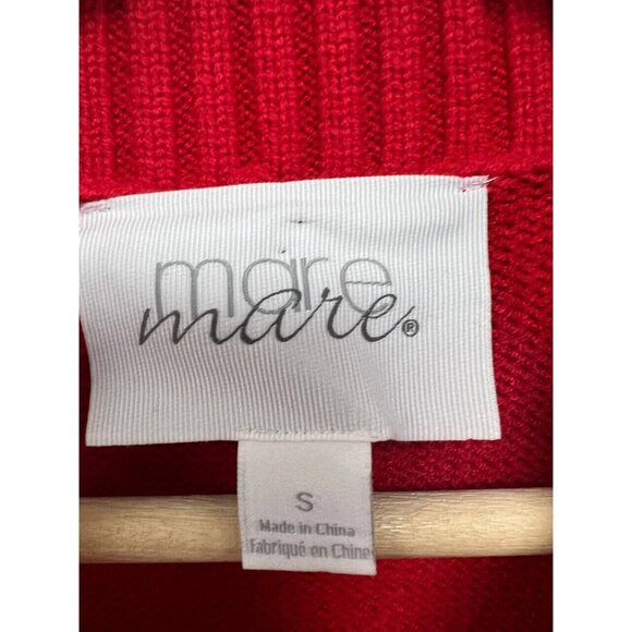 Anthropologie Mare Mare Twofer Mock-Neck Sweater Dress Red Size Small - Picture 8 of 11